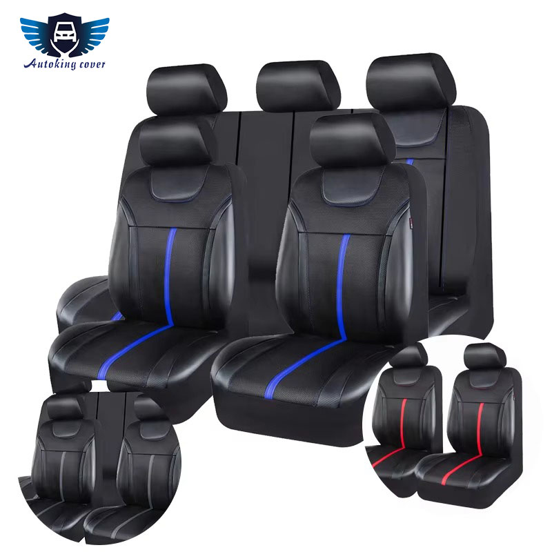 AUTOKING PU Leather And Mesh C - огляд і ціна Leather Car Seat Covers Full Set Universal
