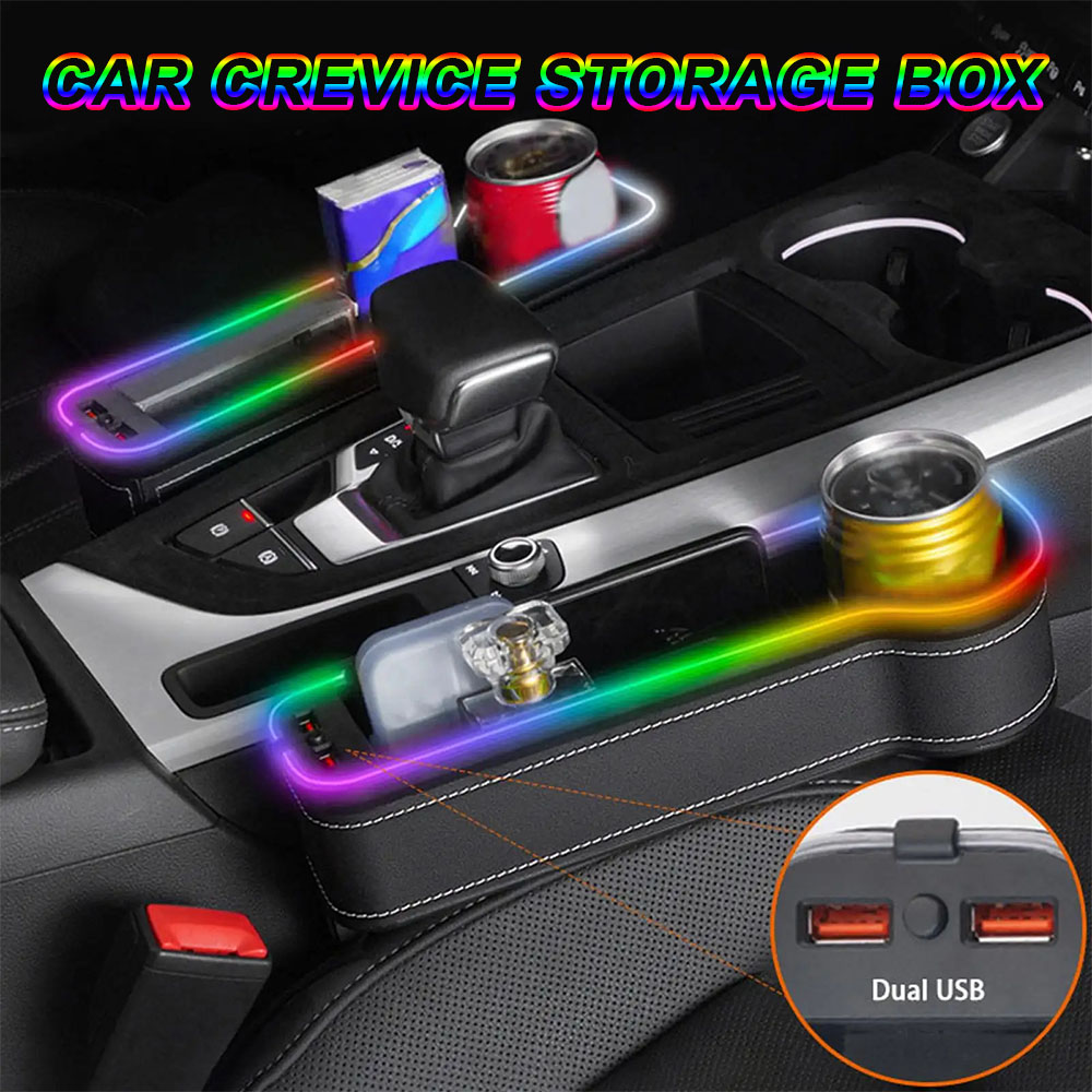 Car Crevice Storage Organizer  - огляд і ціна Seat Gap Filler Organizer With Usb Charger