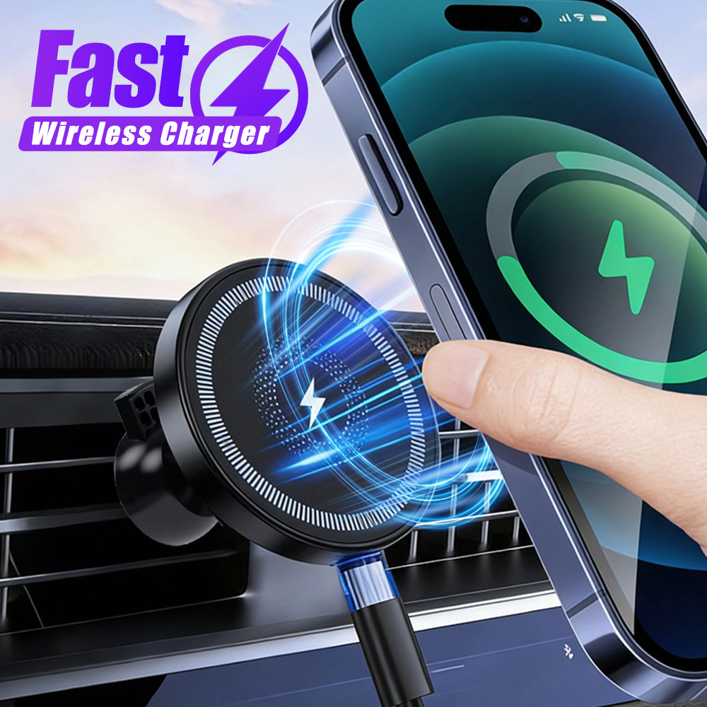 Magnetic Wireless Car Charger  - огляд і ціна Wireless Car Charger Mount Fast Charging