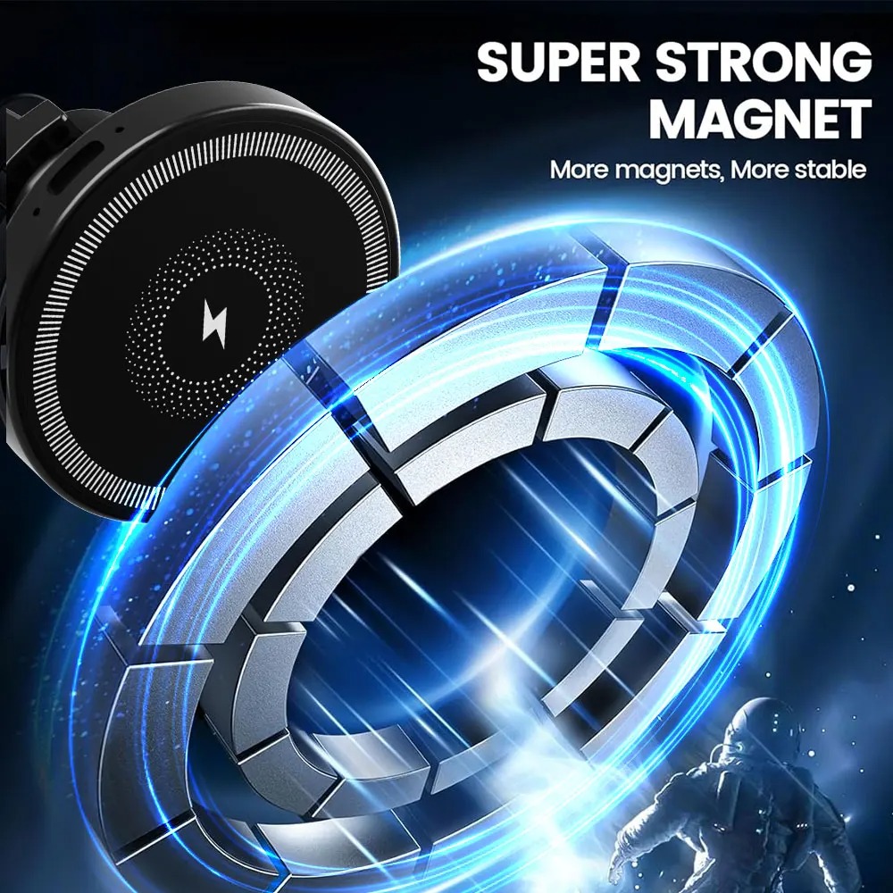 Magnetic Wireless Car Charger  - огляд і ціна Wireless Car Charger Mount Fast Charging