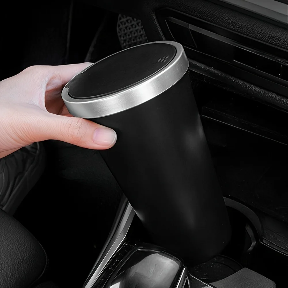 for Cup Holders Storage Compac - огляд і ціна Waterproof Car Trash Can With Lid