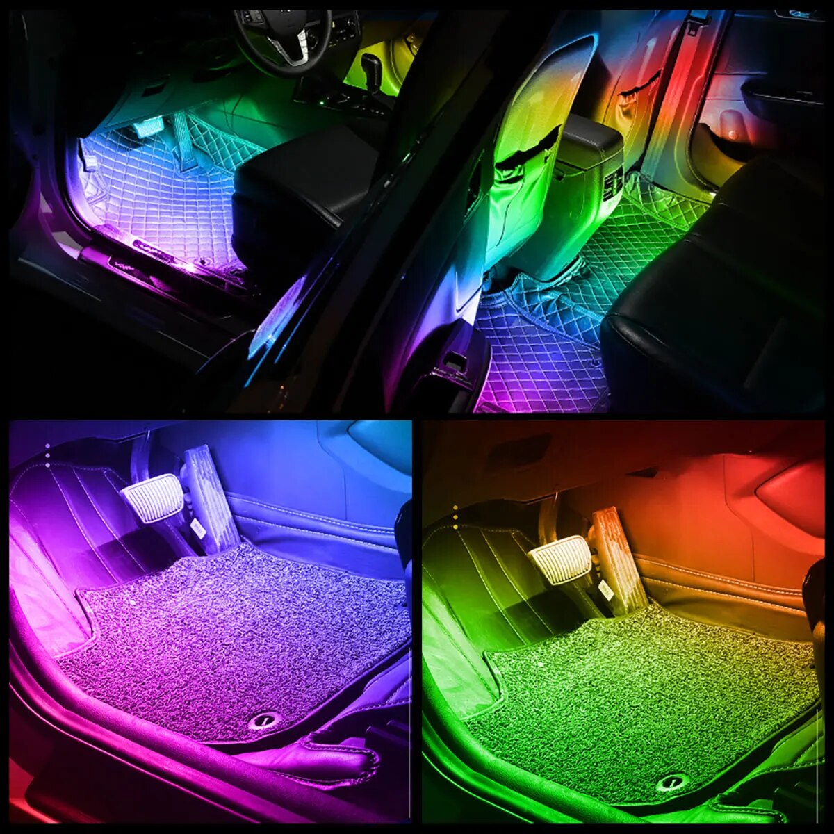 4 IN 1 6 IN 1 Symphony Car LED - огляд і ціна Led Ambient Interior Car Lights App Control