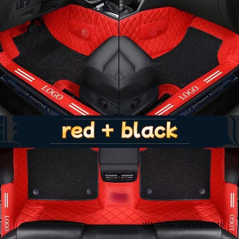Luxury PVC Leather Full Covera - огляд і ціна Car Floor Mats Universal Waterproof Leather