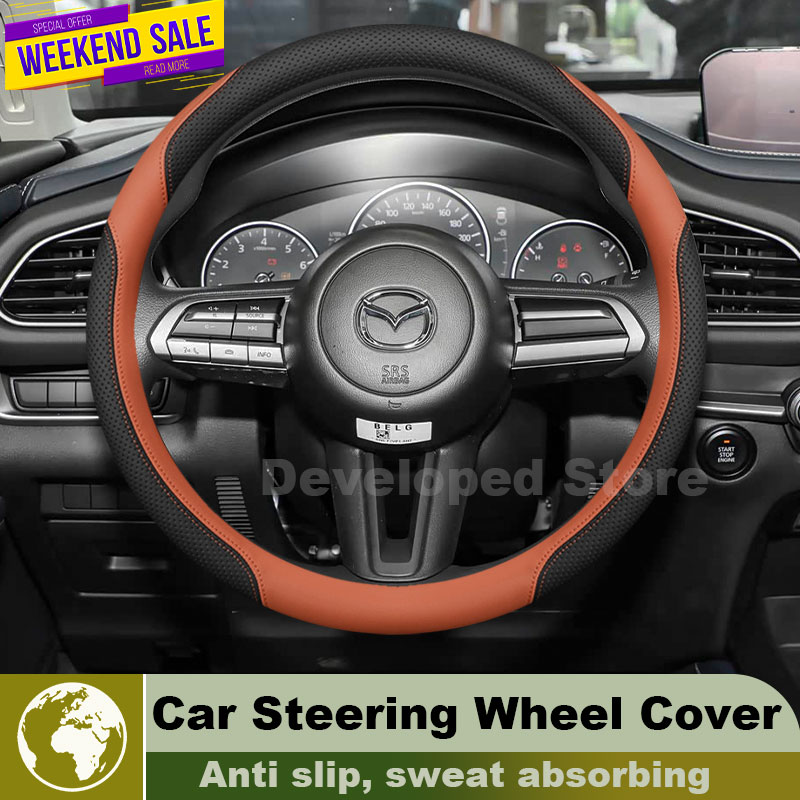 Leather Car Steering Wheel Cov - огляд і ціна Car Steering Wheel Cover Anti Slip Breathable