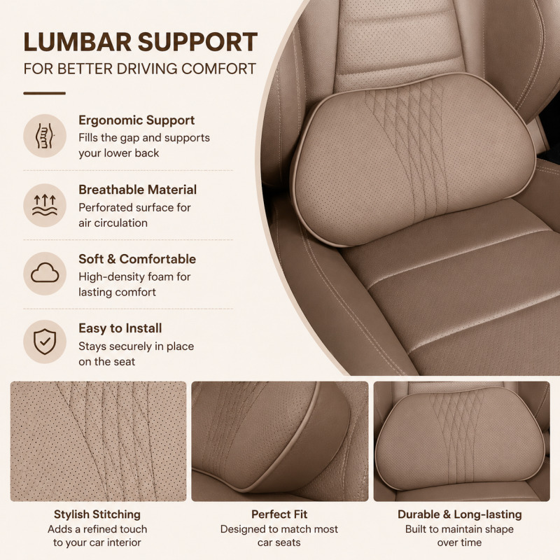 Car Headrest Neck Pillow Memor - огляд і ціна Memory Foam Car Neck Pillow Lumbar Support