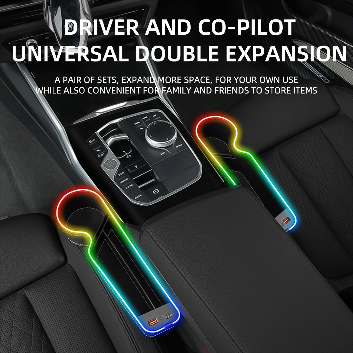 Car Seat Gap Filler Cup Holder - огляд і ціна Seat Gap Filler Organizer With Usb Charger
