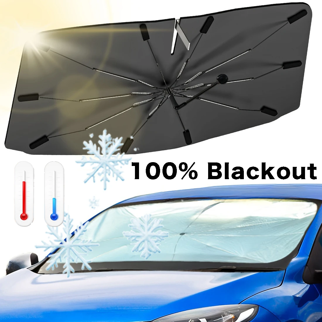 Multi Purpose Convenient Folda - огляд і ціна Car Sunshade Windshield Umbrella Foldable