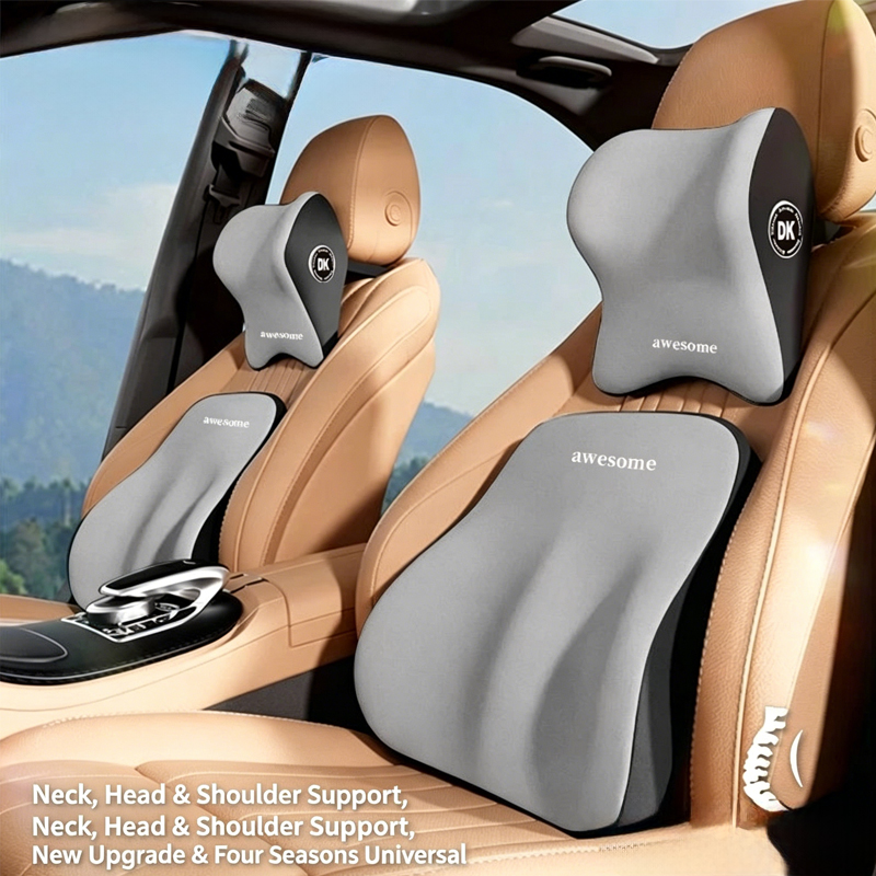 Car Neck Pillow & Lumbar Suppo - огляд і ціна Memory Foam Car Neck Pillow Lumbar Support