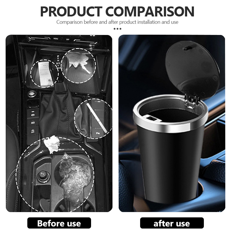 Car Trash Can Mini Waterproof  - огляд і ціна Waterproof Car Trash Can With Lid