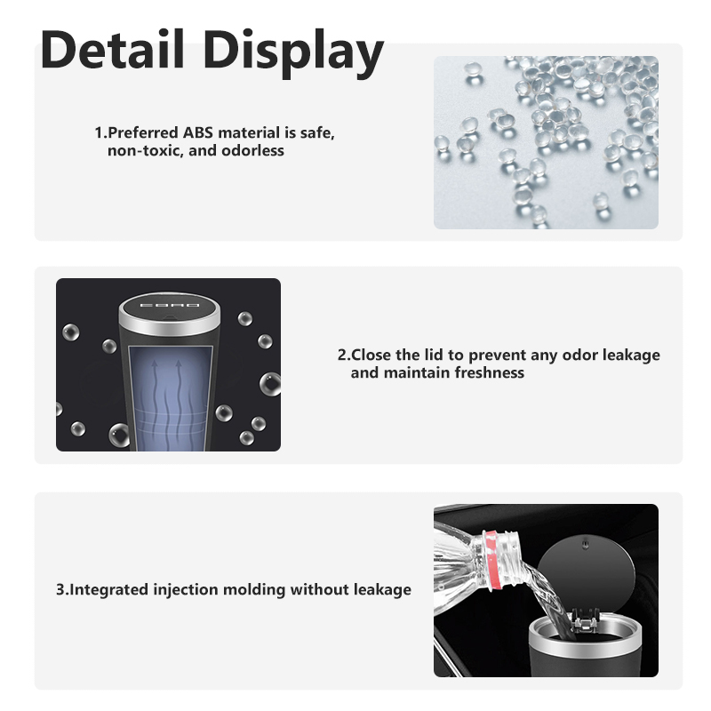Car Trash Can Mini Waterproof  - огляд і ціна Waterproof Car Trash Can With Lid