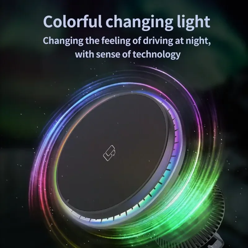 LED/RGB Magnetic Car Wireless  - огляд і ціна Wireless Car Charger Mount Fast Charging