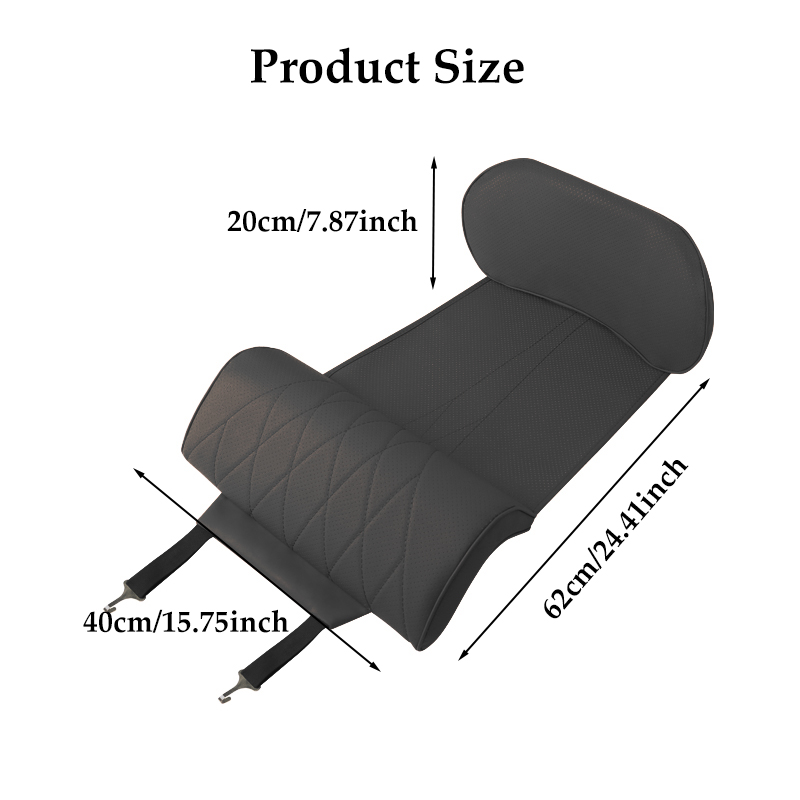 Nappa Leather Leg Support Exte - огляд і ціна Memory Foam Car Neck Pillow Lumbar Support