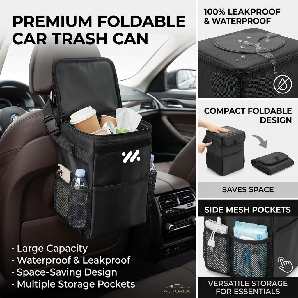 Waterproof car trash can stora - огляд і ціна Waterproof Car Trash Can With Lid