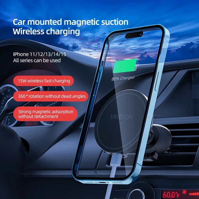 Car Air Outlet Wireless Charge - огляд і ціна Magnetic Phone Holder For Car Vent
