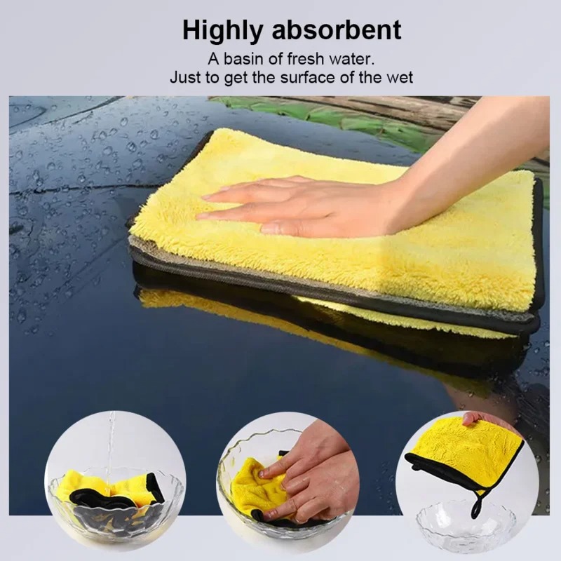 1-20pcs Thicken Microfiber Clo - огляд і ціна Microfiber Car Drying Towel Super Absorbent