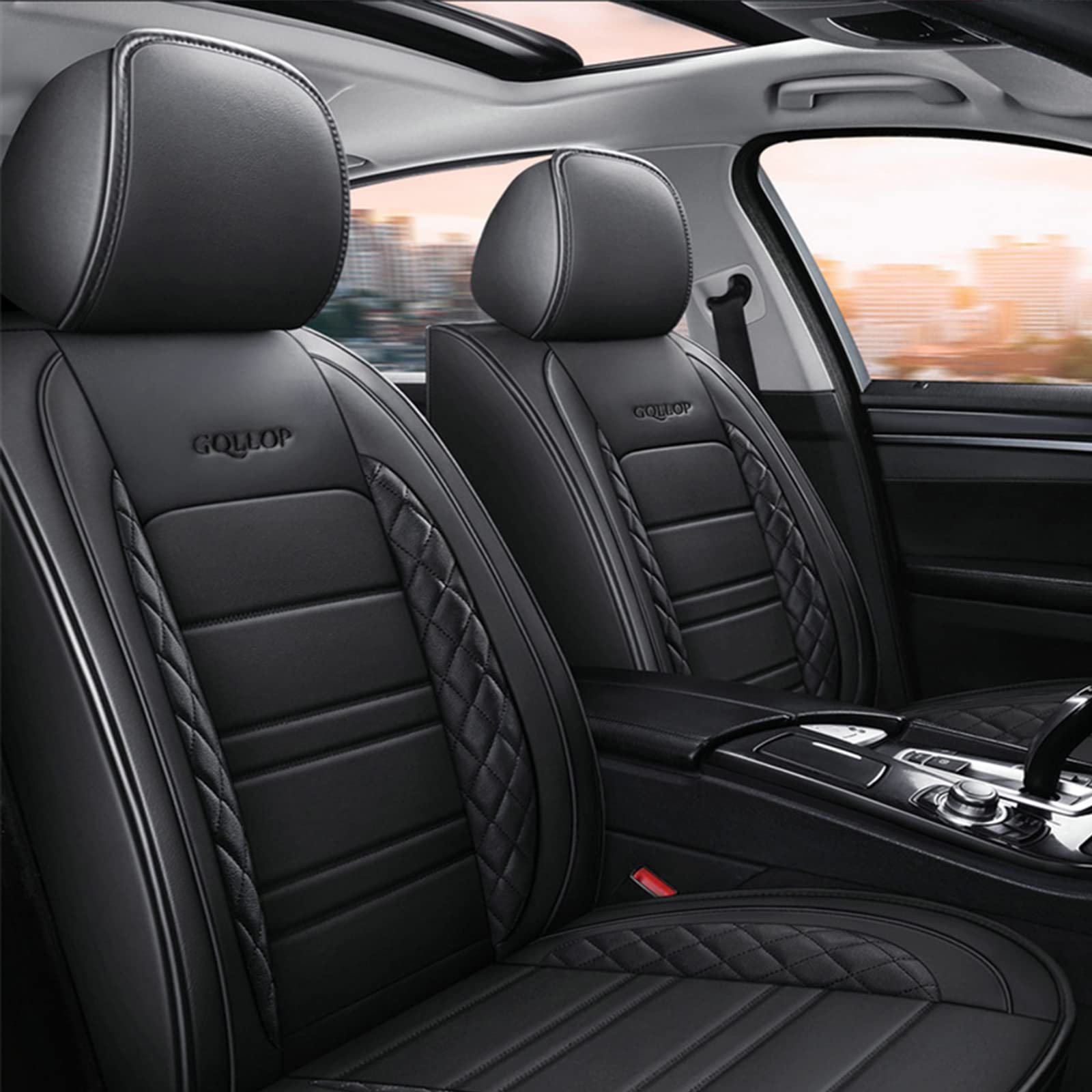 Auto Seat Cushion Cover,PU Lea - огляд і ціна Leather Car Seat Covers Full Set Universal
