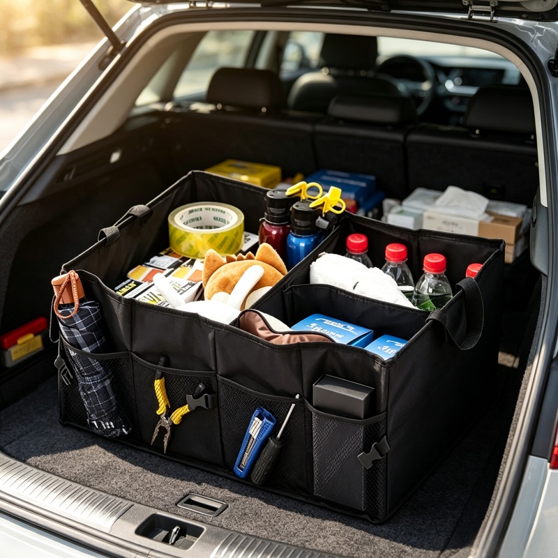 Foldable Large‑Capacity Car Tr - огляд і ціна Car Trunk Organizer Foldable Storage Box