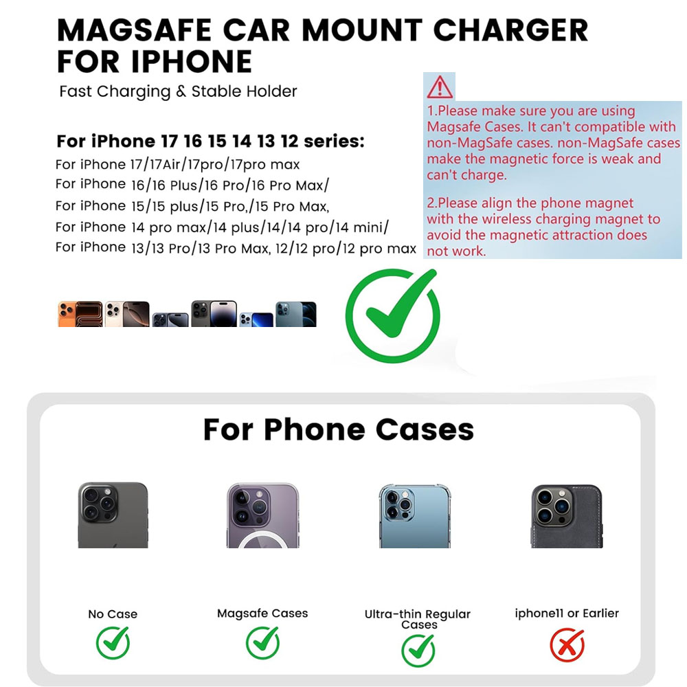 30W Fast Charging Magnetic Car - огляд і ціна Wireless Car Charger Mount Fast Charging
