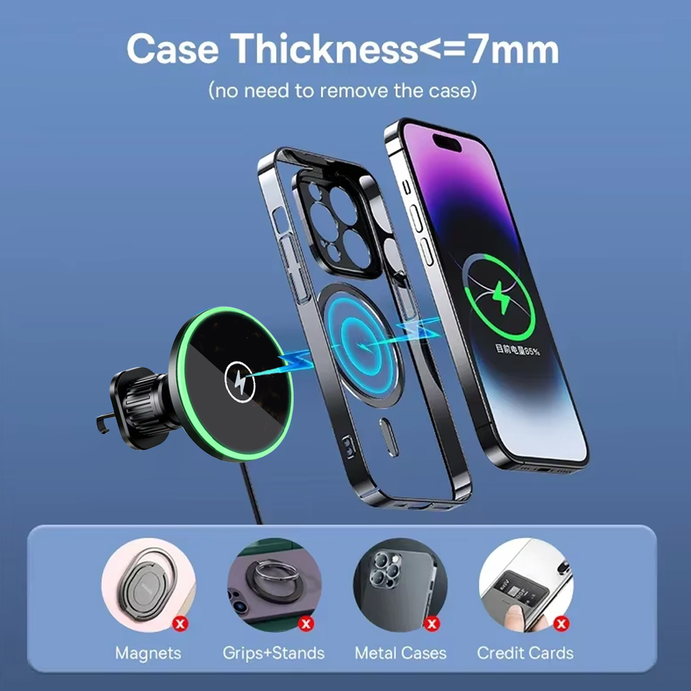 30W Fast Charging Magnetic Car - огляд і ціна Wireless Car Charger Mount Fast Charging