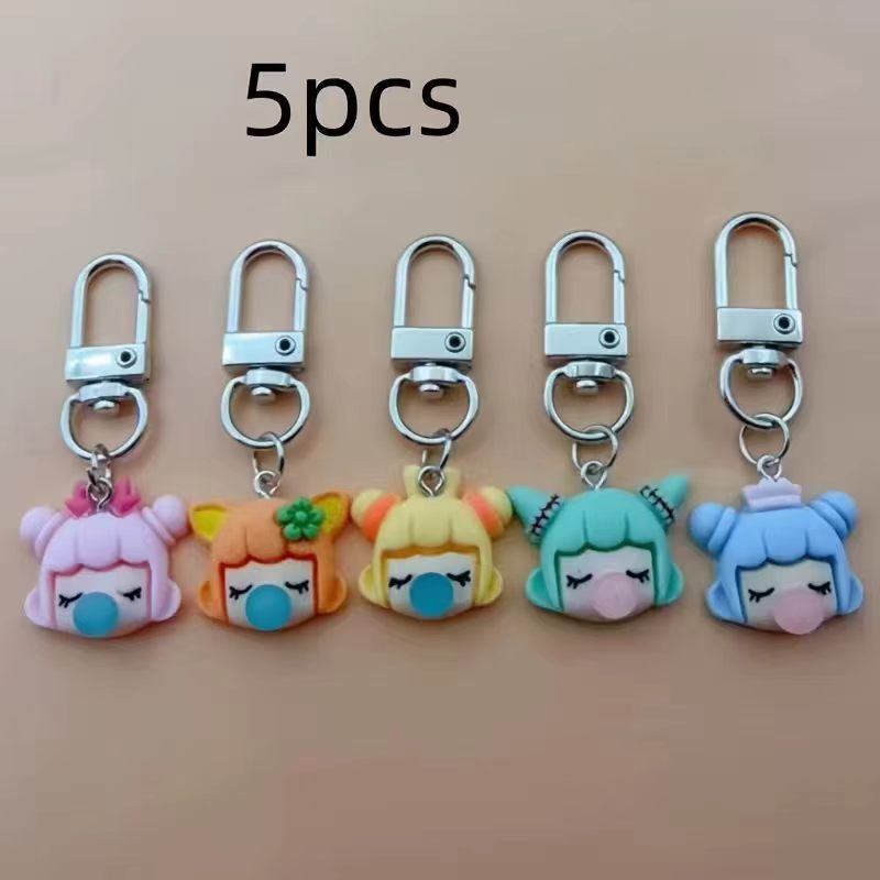 5pcs resin girl keychain, suit - огляд і ціна Car Accessories