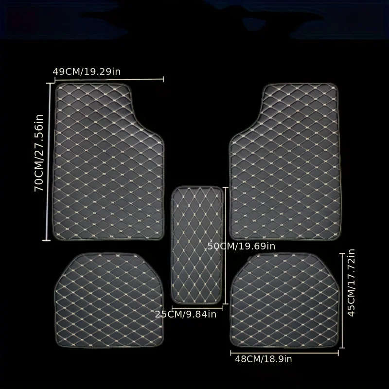 5-Piece Universal Car Floor Ma - огляд і ціна Car Floor Mats Universal Waterproof Leather