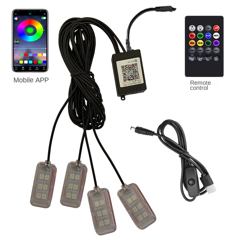 Neon Dual control LED Car Inte - огляд і ціна Led Ambient Interior Car Lights App Control