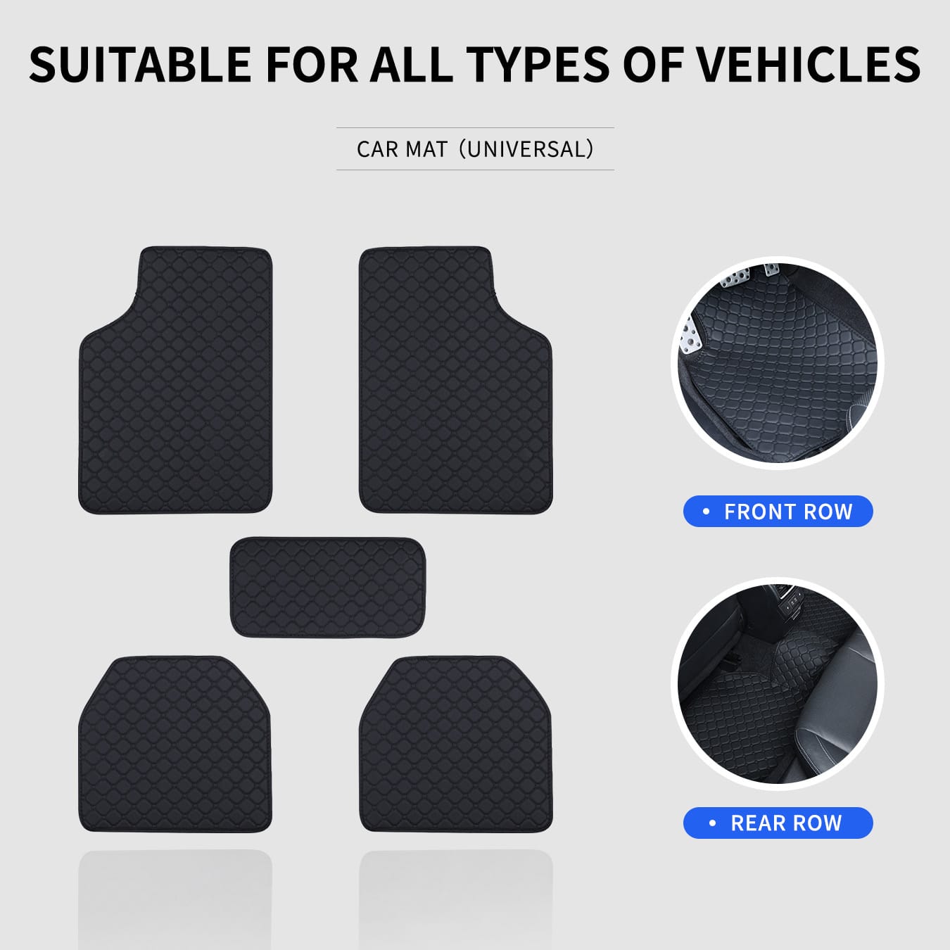 Car Floor Mats Full Set Univer - огляд і ціна Car Floor Mats Universal Waterproof Leather