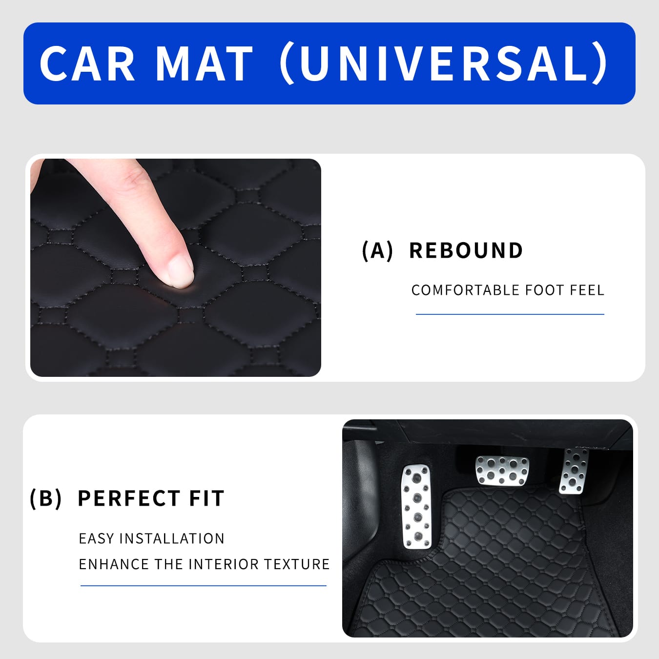 Car Floor Mats Full Set Univer - огляд і ціна Car Floor Mats Universal Waterproof Leather